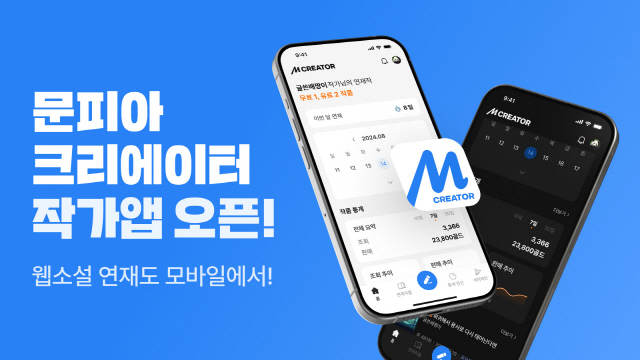 문피아 크리에이터 앱 출시. 문피아 제공